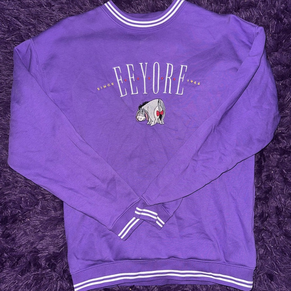Disney Eeyore Purple Crewneck Sweater